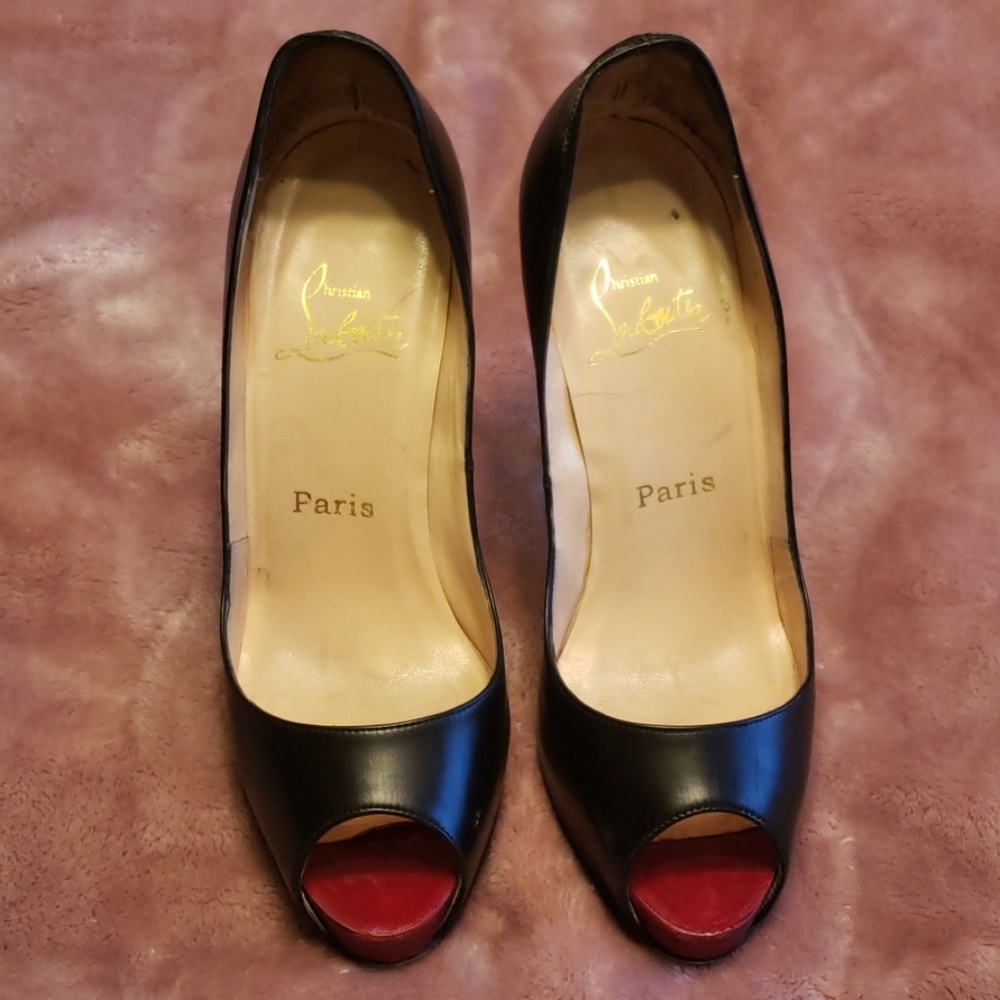 Peep toe high heels